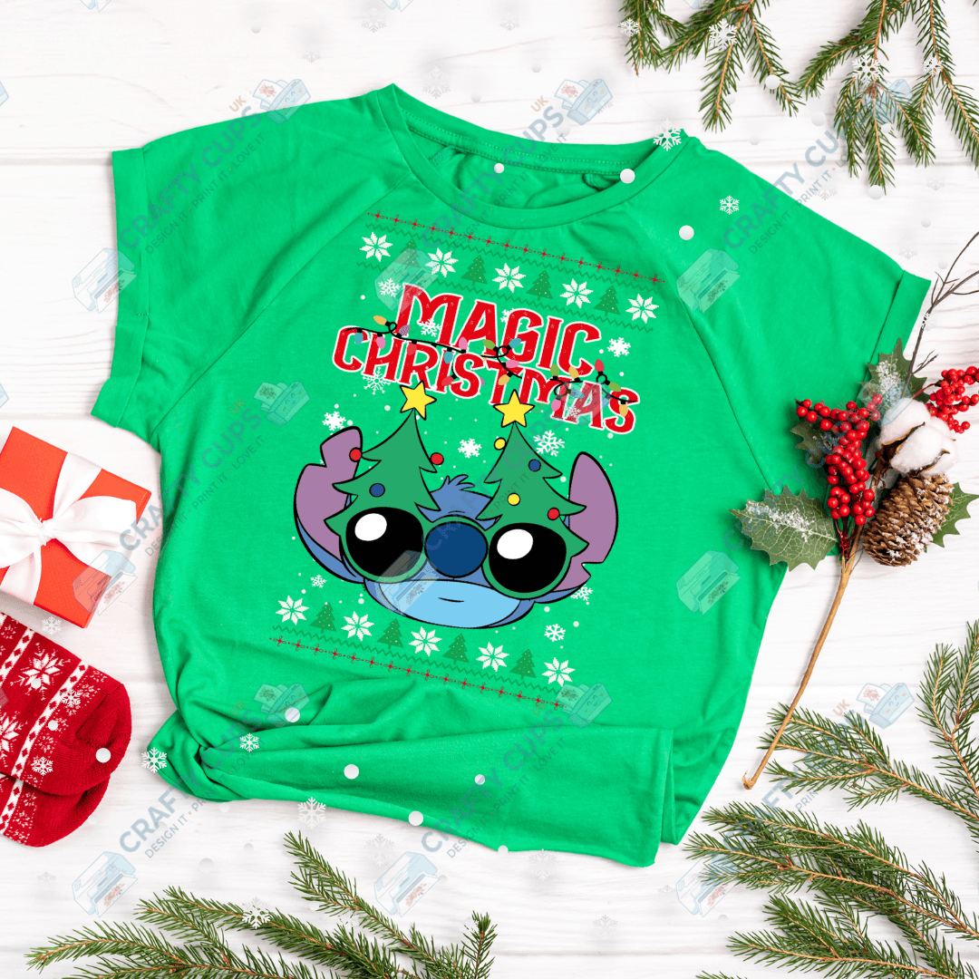 Cartoon Christmas Jumper DTF Transfer – Various Designs & Sizes Heat Press Ready