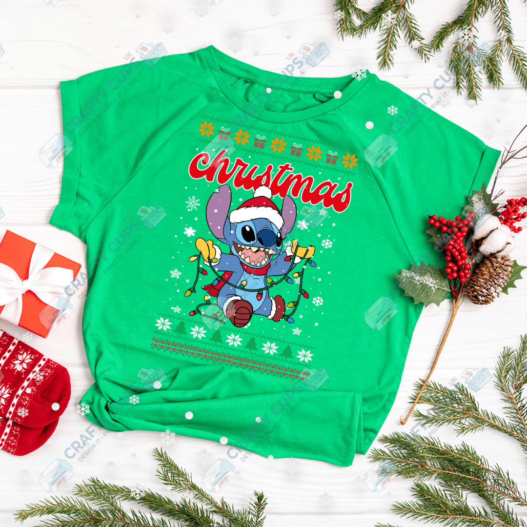 Cartoon Christmas Jumper DTF Transfer – Various Designs & Sizes Heat Press Ready