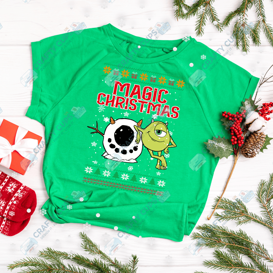 Cartoon Christmas Jumper DTF Transfer – Various Designs & Sizes Heat Press Ready