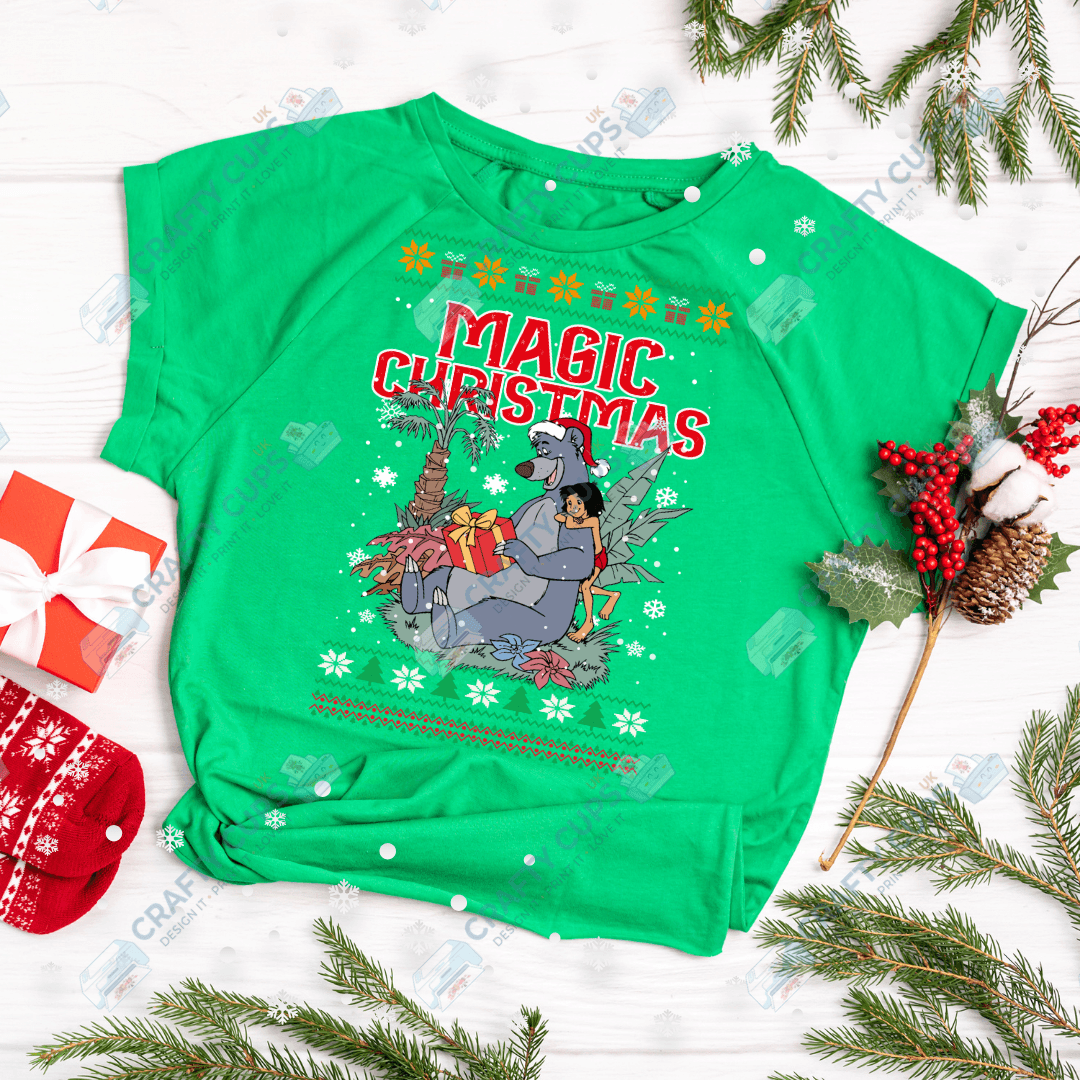 Cartoon Christmas Jumper DTF Transfer – Various Designs & Sizes Heat Press Ready