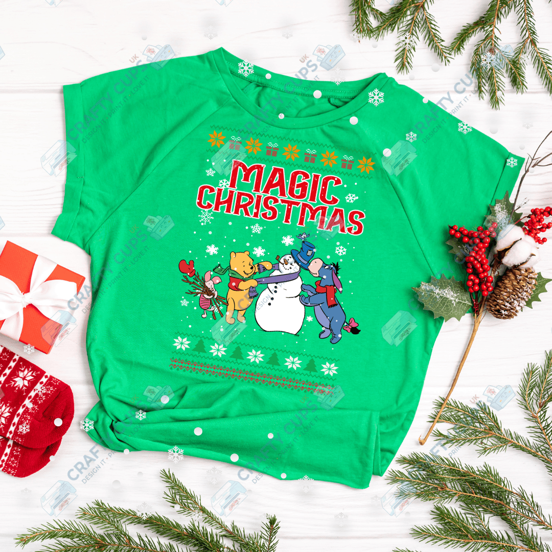 Cartoon Christmas Jumper DTF Transfer – Various Designs & Sizes Heat Press Ready