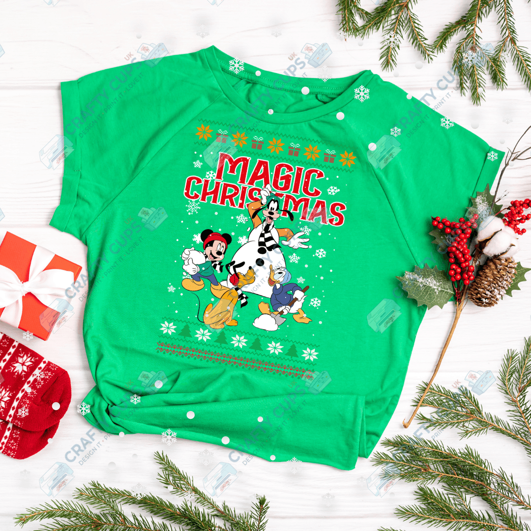 Cartoon Christmas Jumper DTF Transfer – Various Designs & Sizes Heat Press Ready