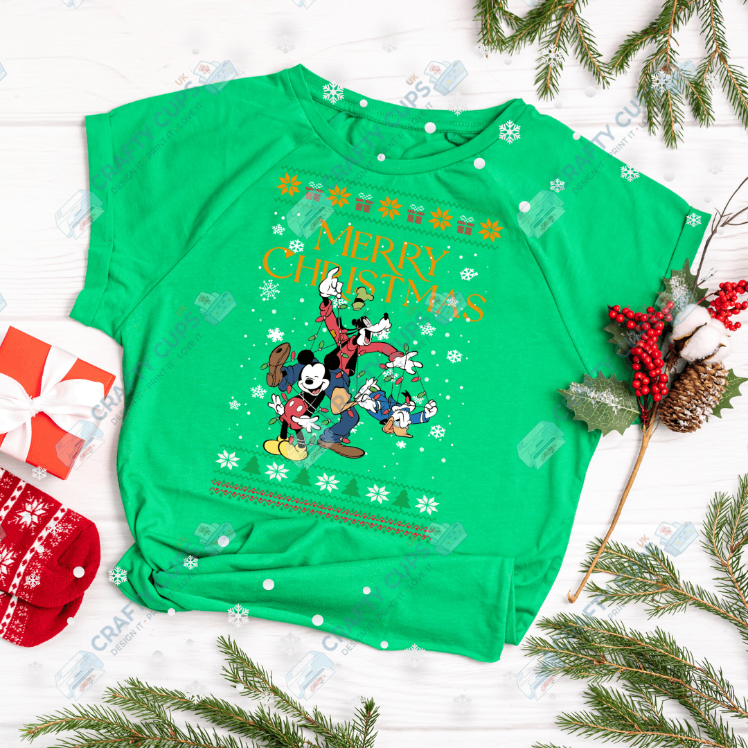 Cartoon Christmas Jumper DTF Transfer – Various Designs & Sizes Heat Press Ready