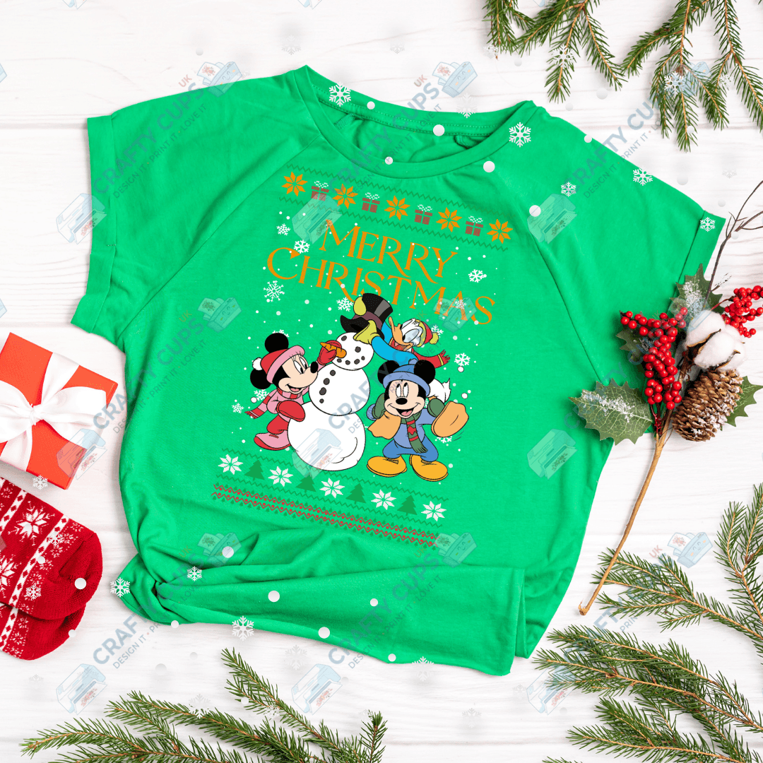 Cartoon Christmas Jumper DTF Transfer – Various Designs & Sizes Heat Press Ready