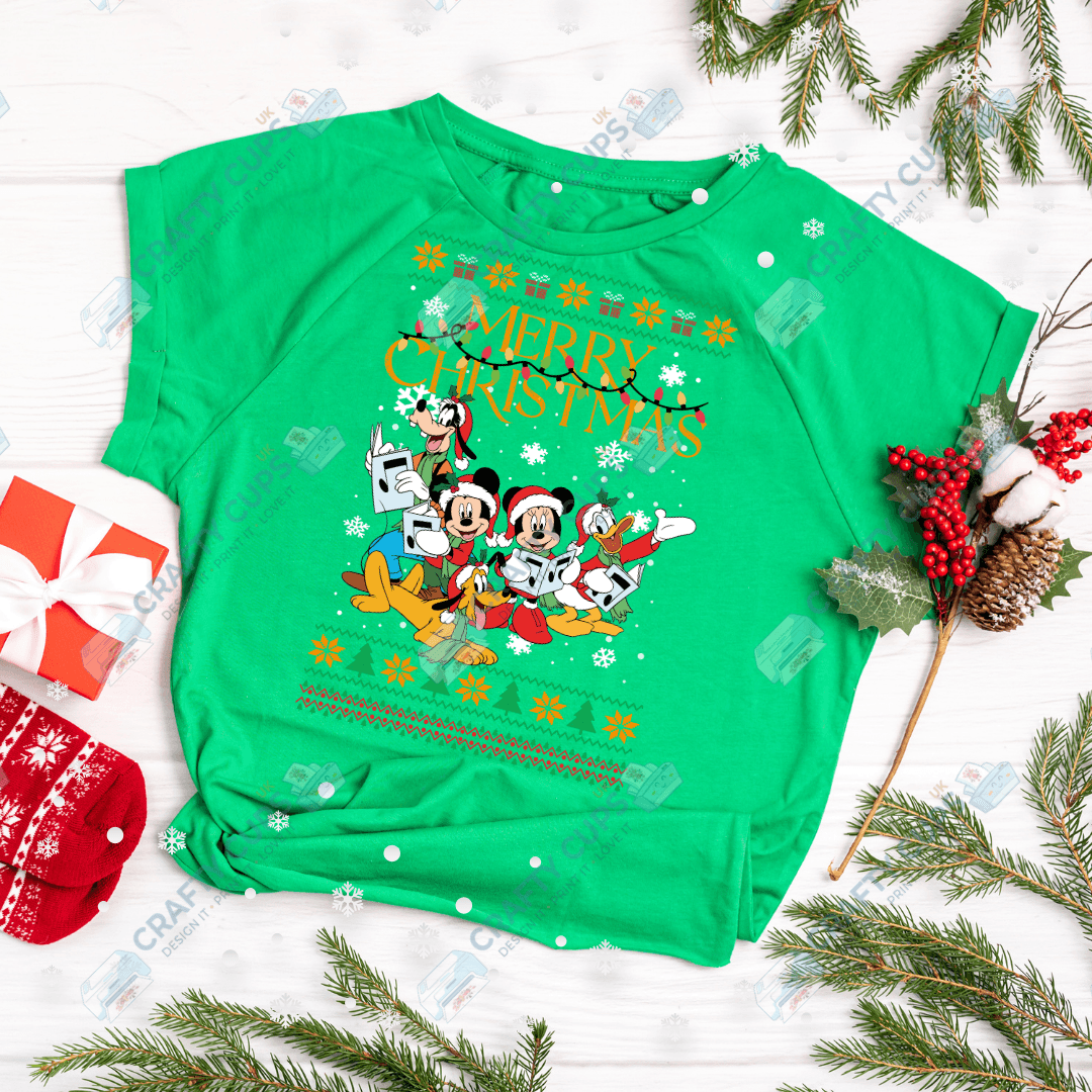 Cartoon Christmas Jumper DTF Transfer – Various Designs & Sizes Heat Press Ready