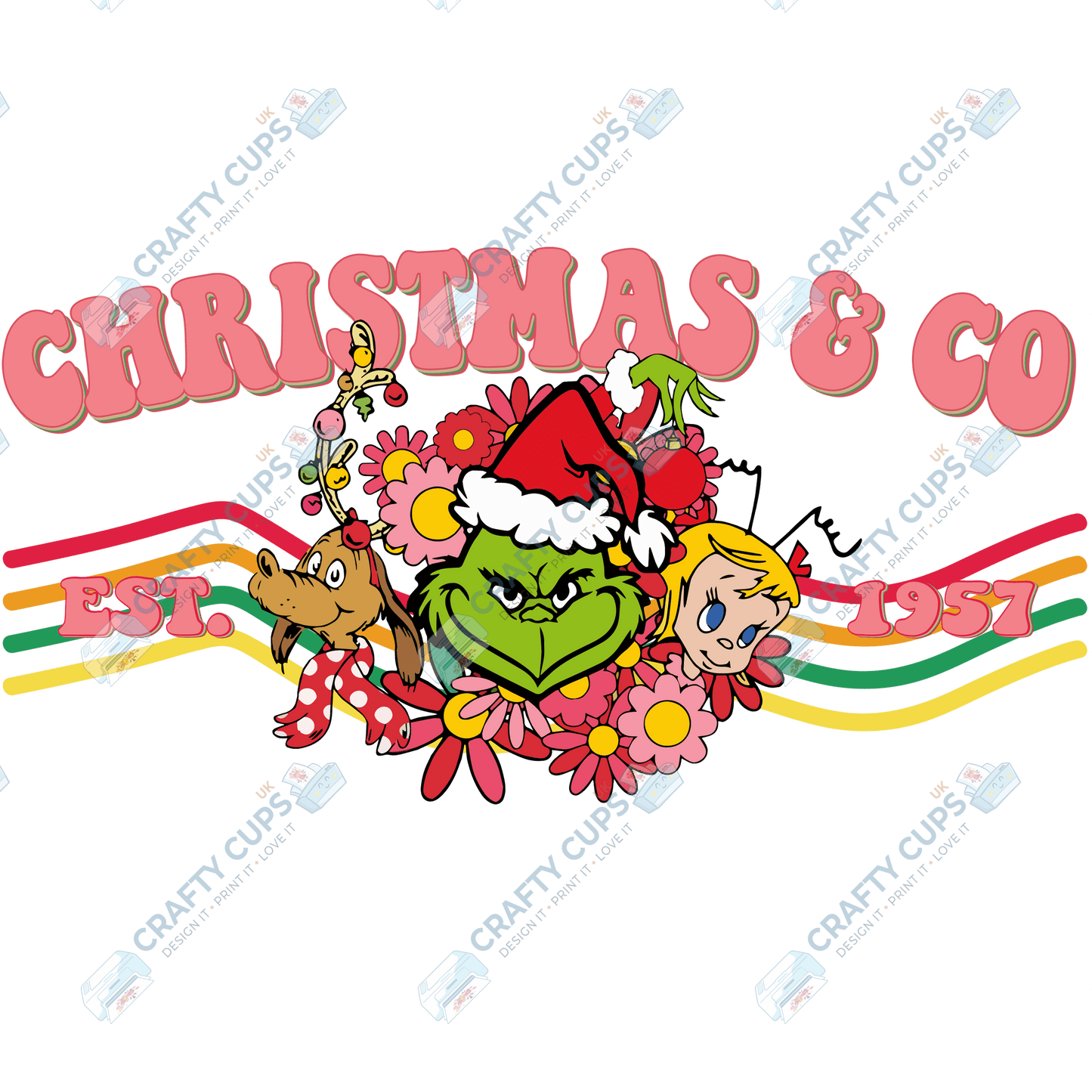 Grinch DTF Transfers – Various Christmas Designs & Sizes (4"–10")
