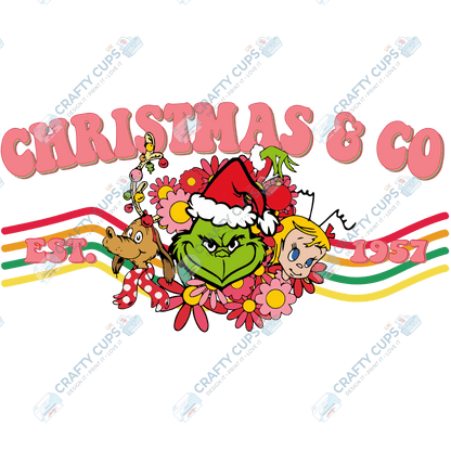 Grinch DTF Transfers – Various Christmas Designs & Sizes (4"–10")