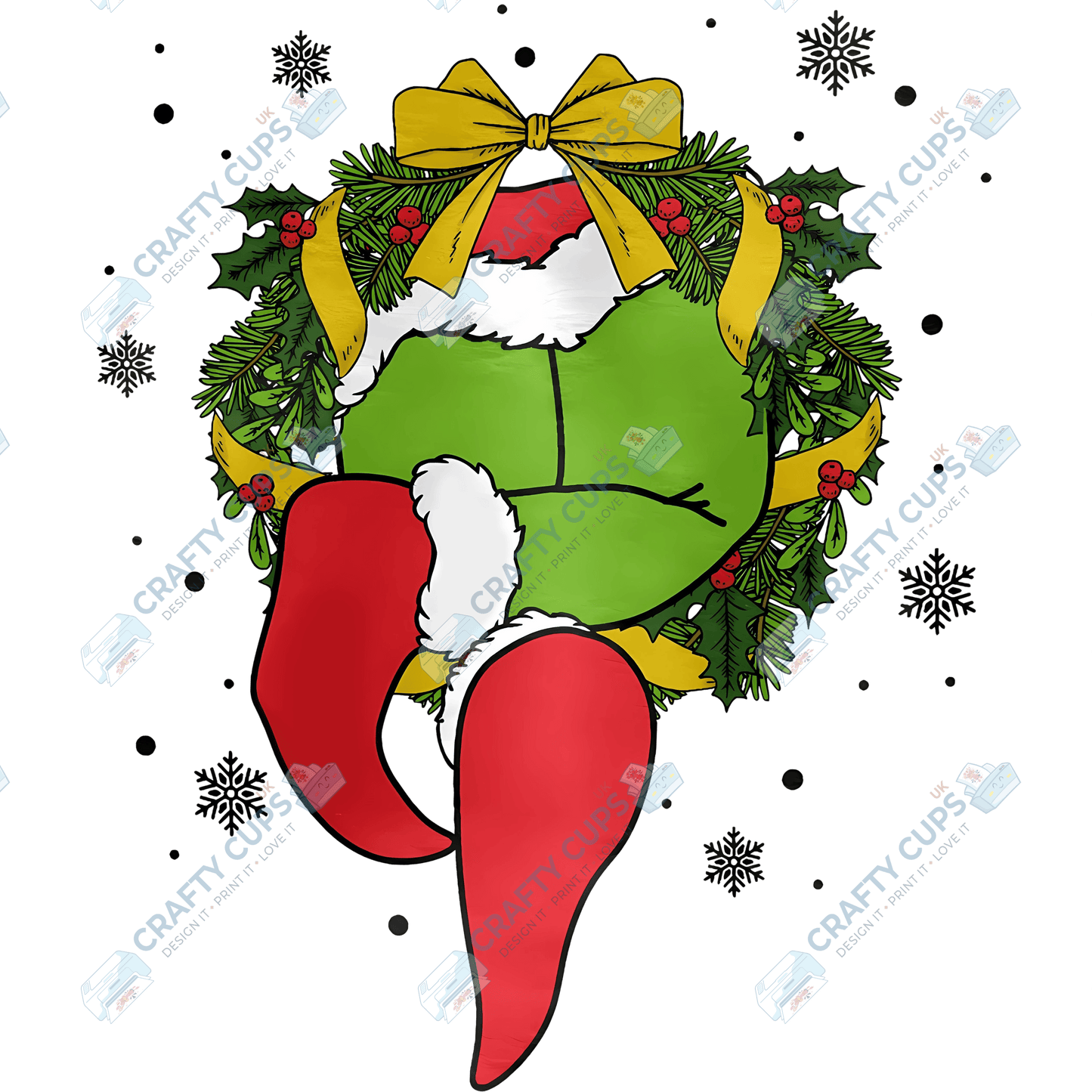 Grinch DTF Transfers – Various Christmas Designs & Sizes (4"–10")
