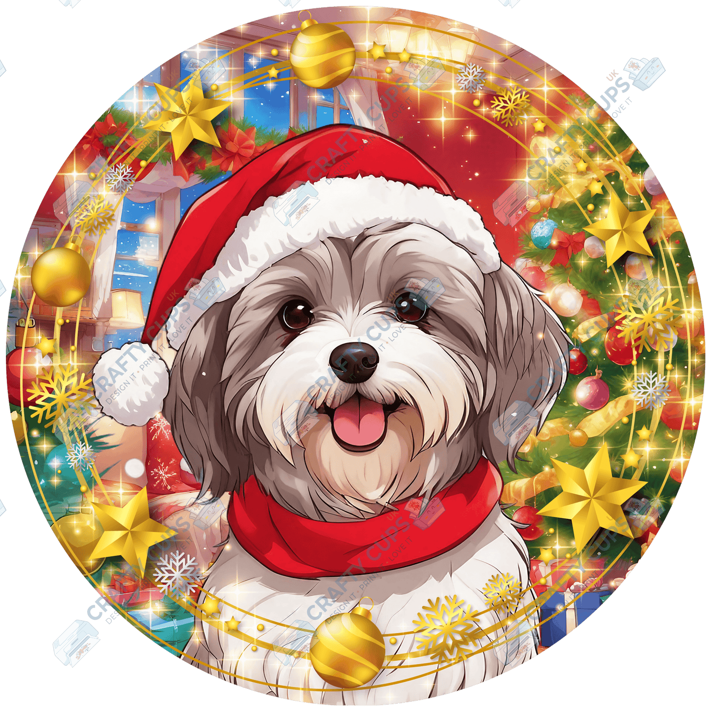 Christmas Dog Breeds DTF Transfer – Part 4 of 6 | Exclusive Secret Sub Design | Various Sizes – Crafty Cups UK