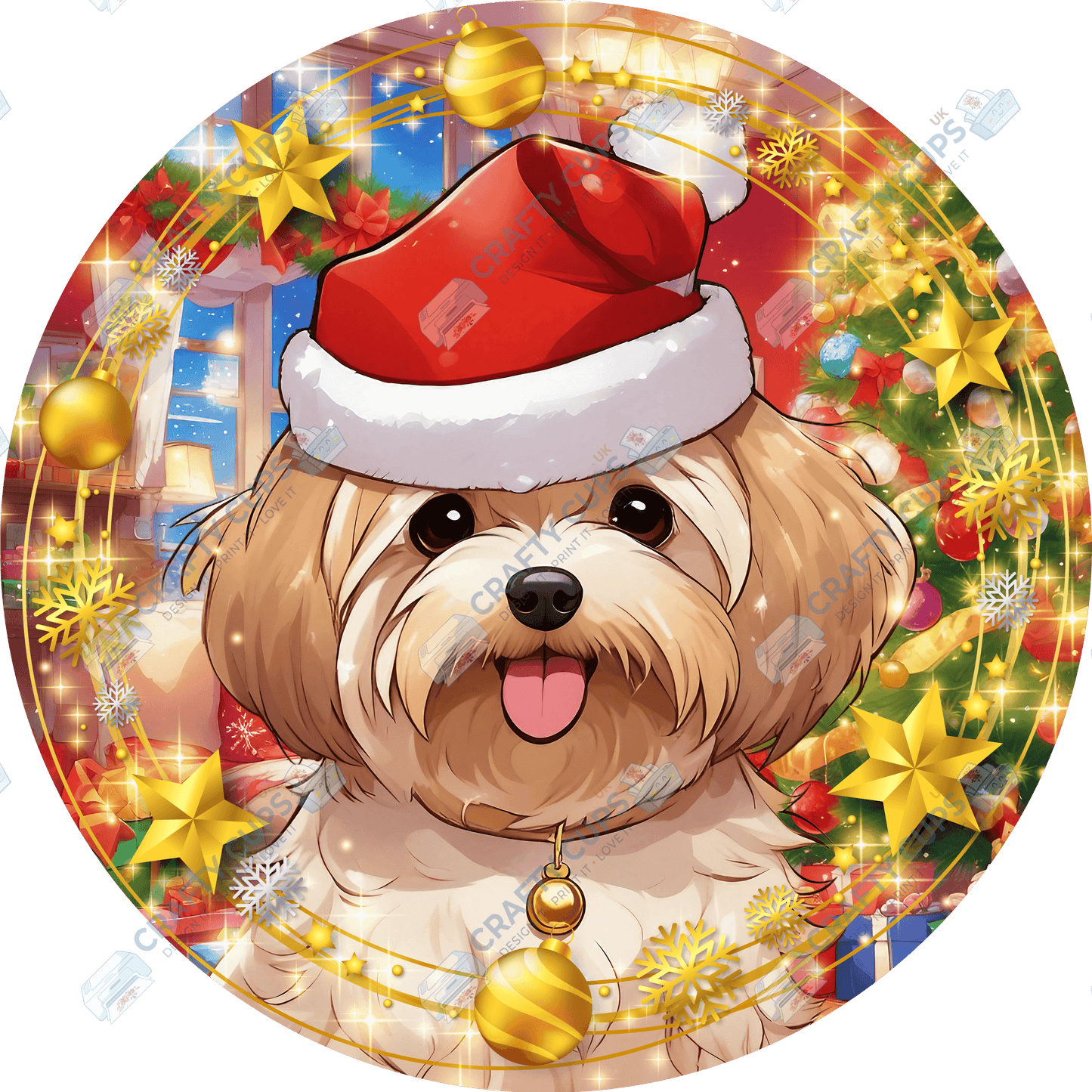 Christmas Dog Breeds DTF Transfer – Exclusive Secret Sub Design | Various Sizes – Crafty Cups UK