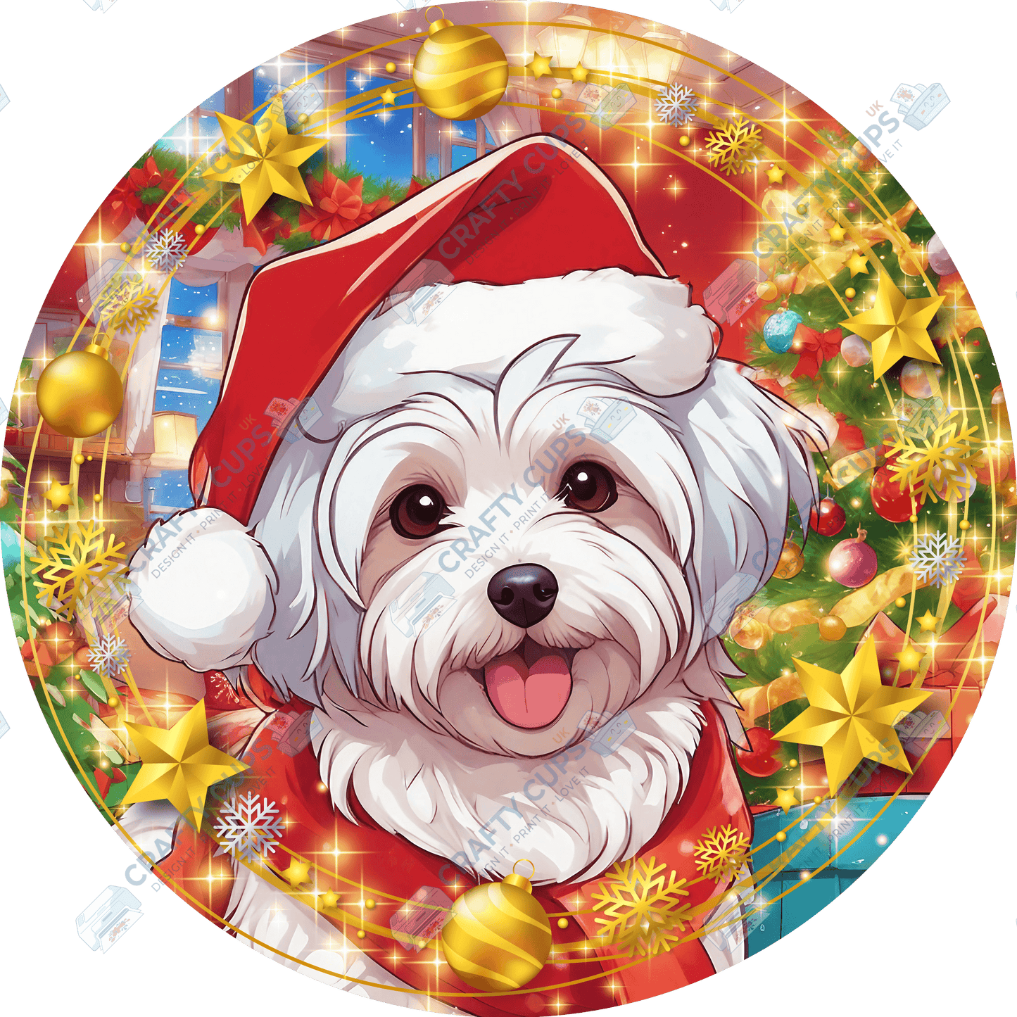 Christmas Dog Breeds DTF Transfer – Exclusive Secret Sub Design | Various Sizes – Crafty Cups UK