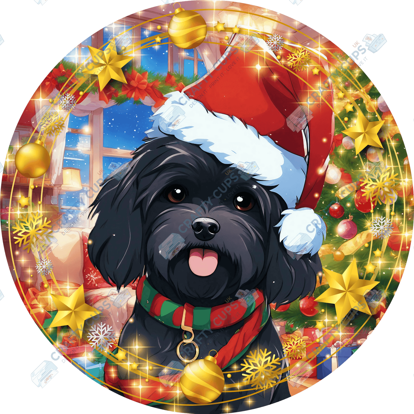 Christmas Dog Breeds DTF Transfer – Exclusive Secret Sub Design | Various Sizes – Crafty Cups UK