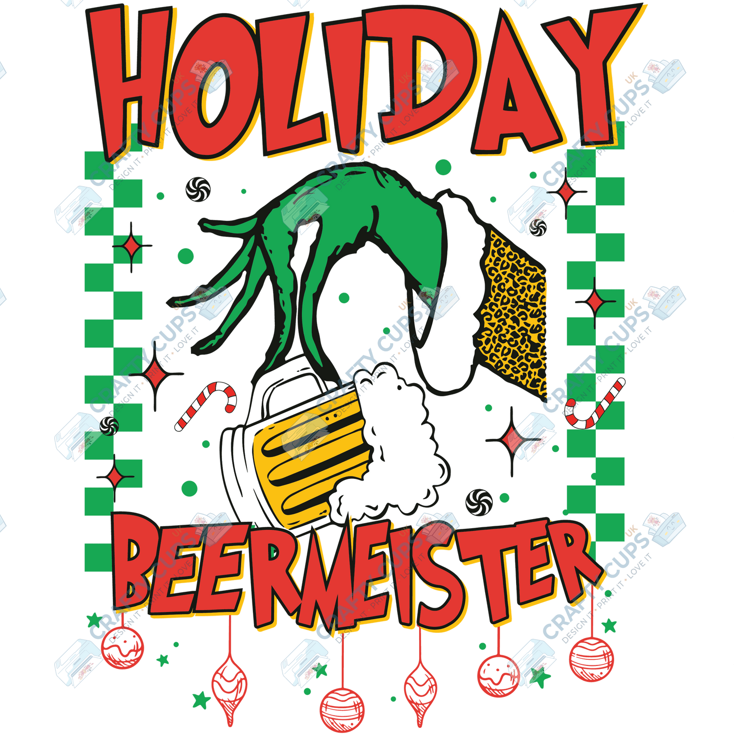 Grinch DTF Transfers – Various Christmas Designs & Sizes (4"–10")