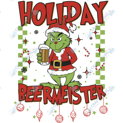 Grinch DTF Transfers – Various Christmas Designs & Sizes (4"–10")