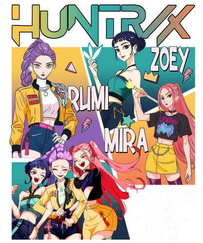Demon Hunters 7 Inch DTF Transfer