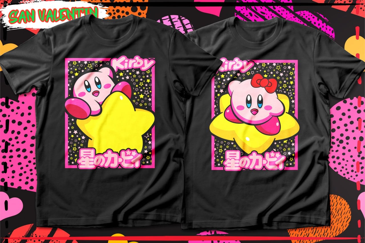 Couples Valentine Cartoon DTF Transfer (Set of 2) | Matching Ready-to-Press Prints