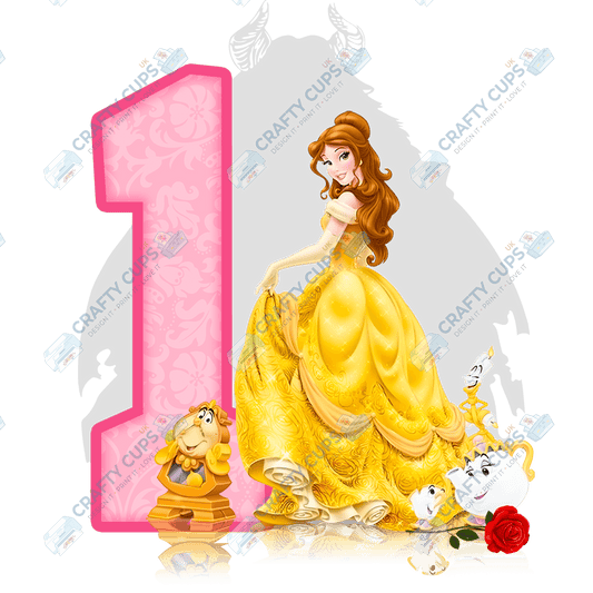 Beauty Princess Birthday DTF Transfer for Kids (Ages 1–5) – Cute Princess Design