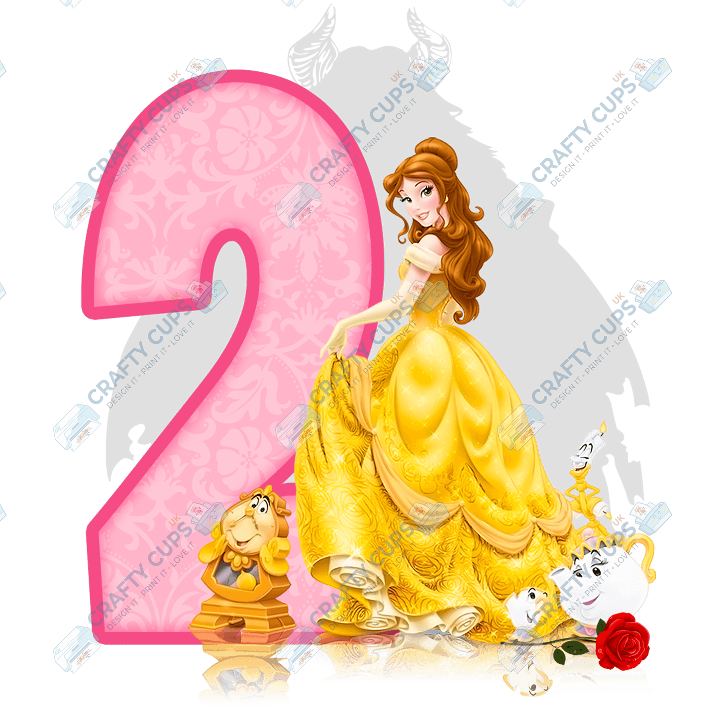 Beauty Princess Birthday DTF Transfer for Kids (Ages 1–5) – Cute Princess Design