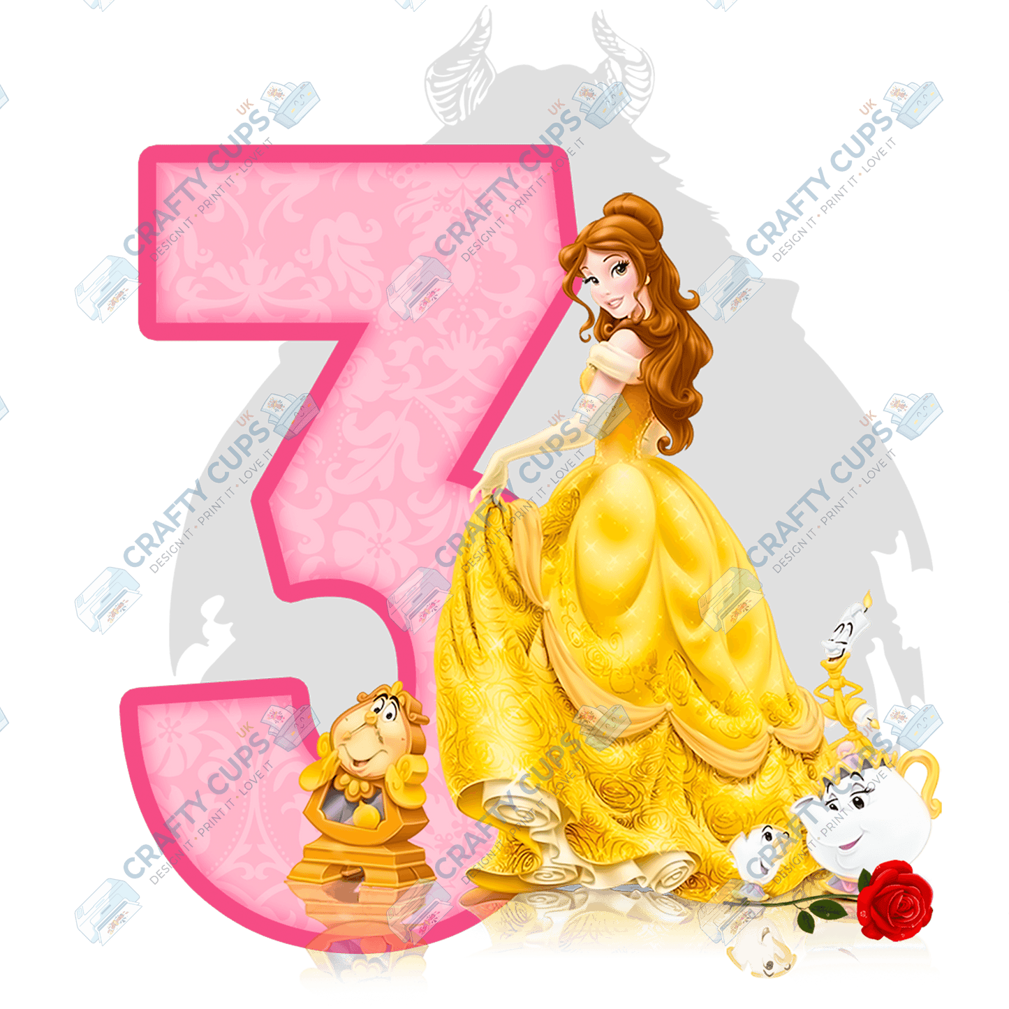 Beauty Princess Birthday DTF Transfer for Kids (Ages 1–5) – Cute Princess Design