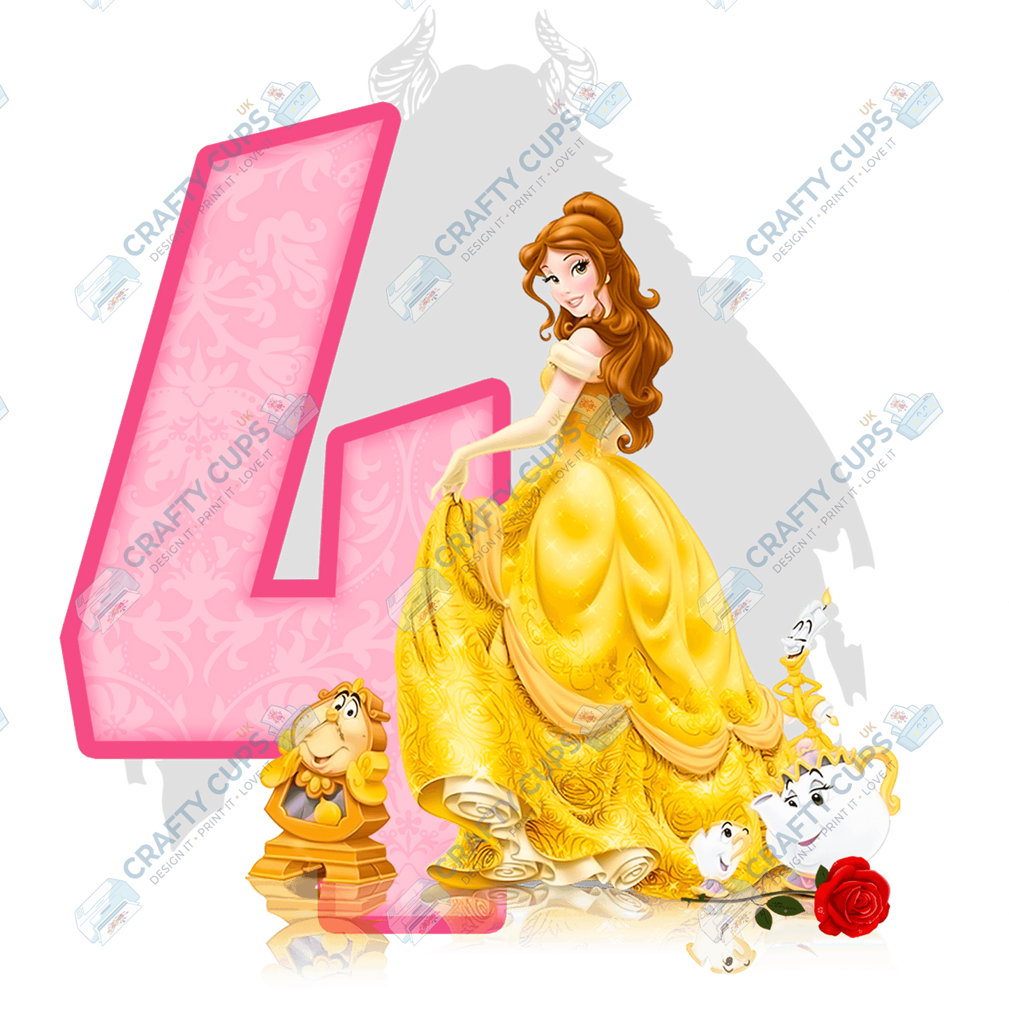 Beauty Princess Birthday DTF Transfer for Kids (Ages 1–5) – Cute Princess Design