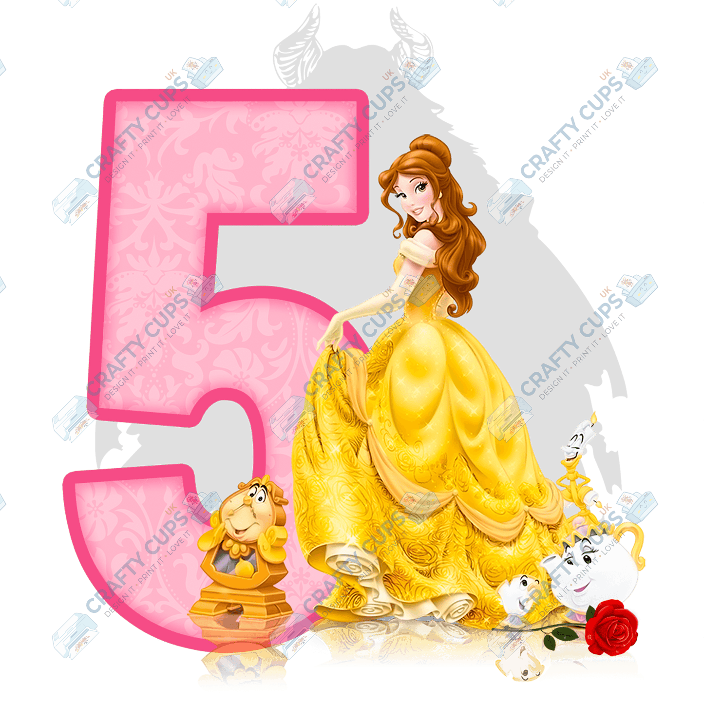Beauty Princess Birthday DTF Transfer for Kids (Ages 1–5) – Cute Princess Design