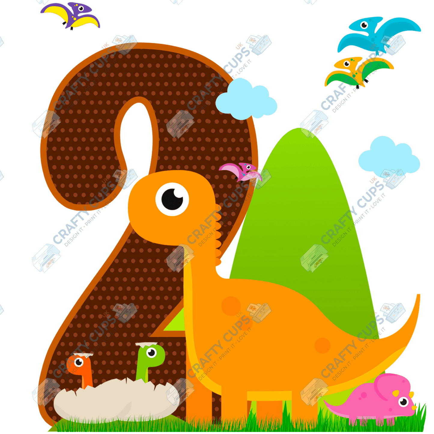 Dinosaur DTF Transfer for Kids (Ages 1–5) – Cute Dino Design for Shirts & Outfits