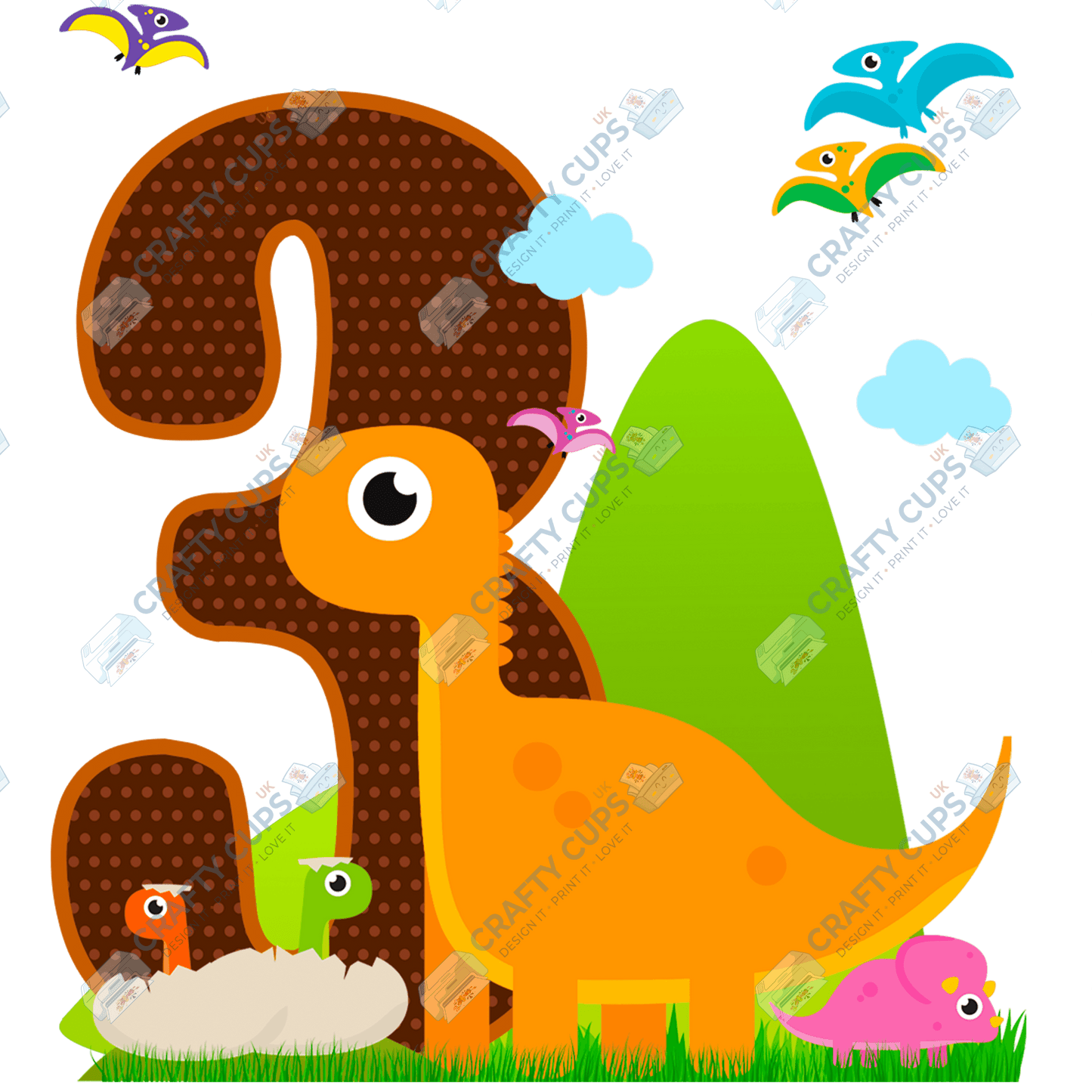 Dinosaur DTF Transfer for Kids (Ages 1–5) – Cute Dino Design for Shirts & Outfits