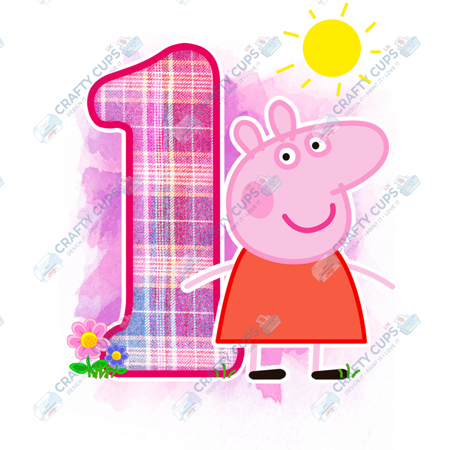 Pepper Birthday DTF Transfer for Kids (Ages 1–5) – Cute Piggy Design