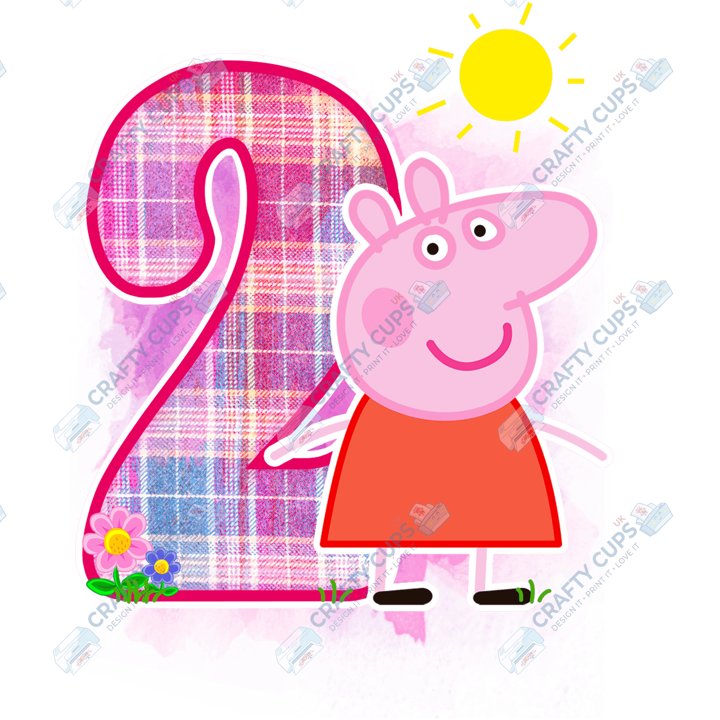 Pepper Birthday DTF Transfer for Kids (Ages 1–5) – Cute Piggy Design