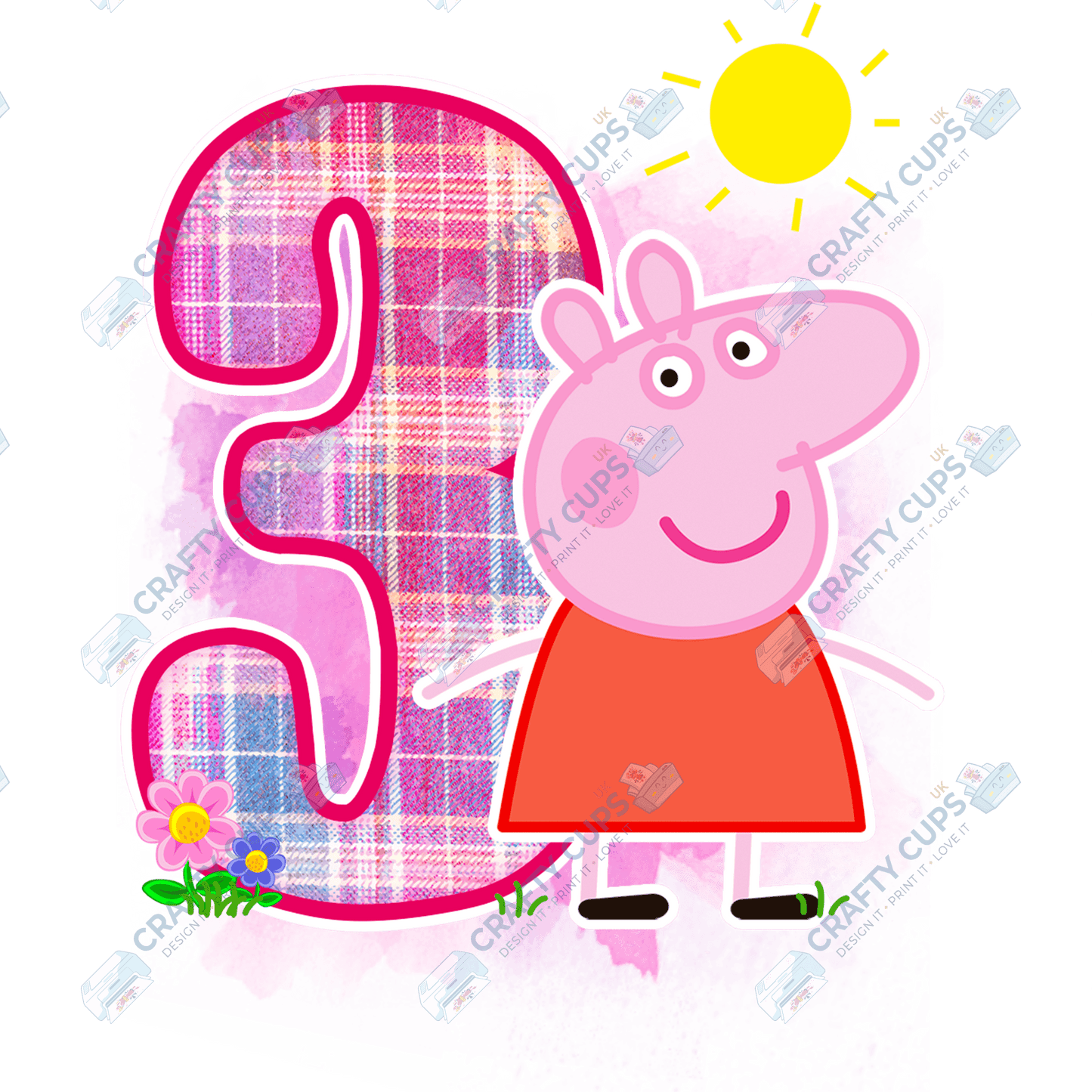 Pepper Birthday DTF Transfer for Kids (Ages 1–5) – Cute Piggy Design