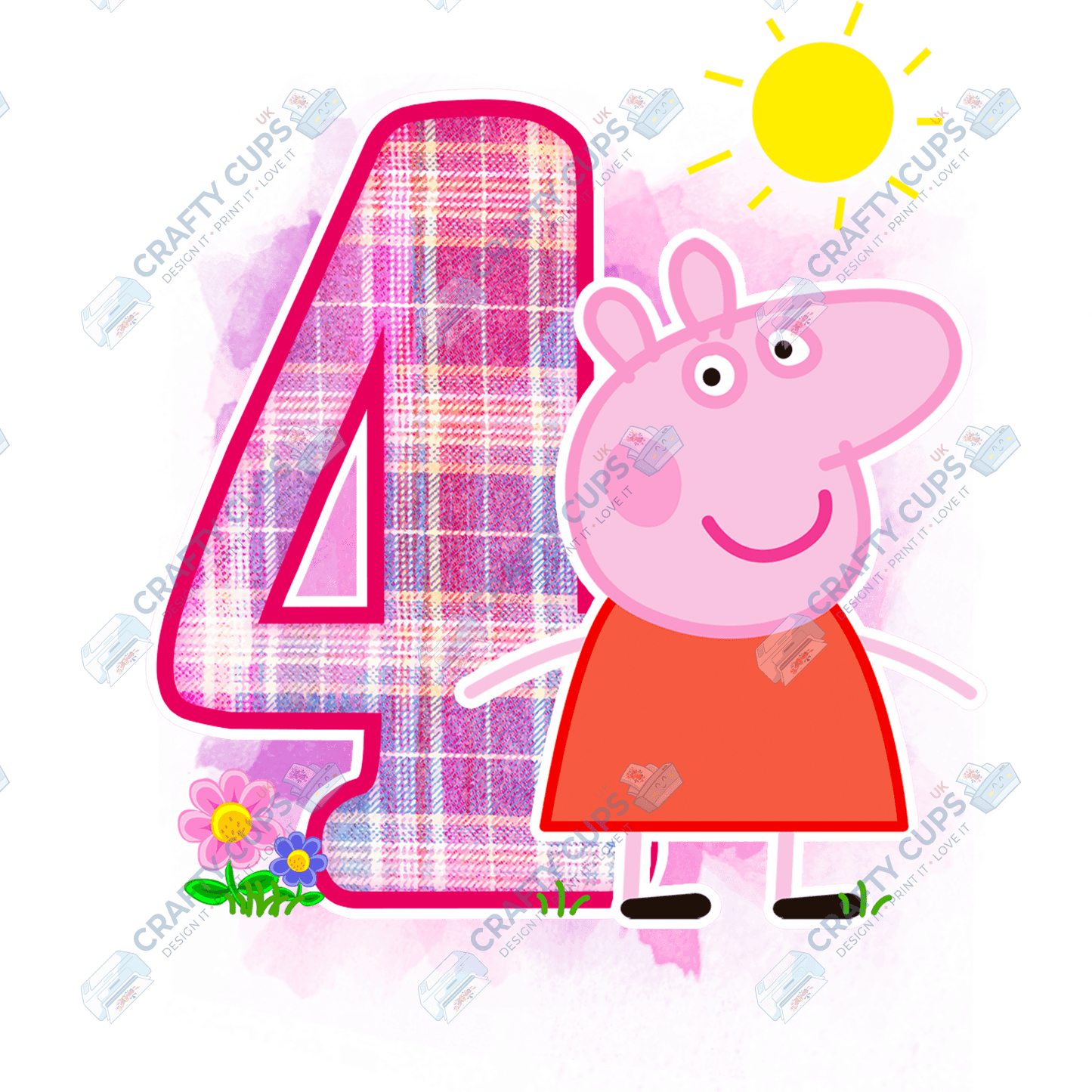 Pepper Birthday DTF Transfer for Kids (Ages 1–5) – Cute Piggy Design