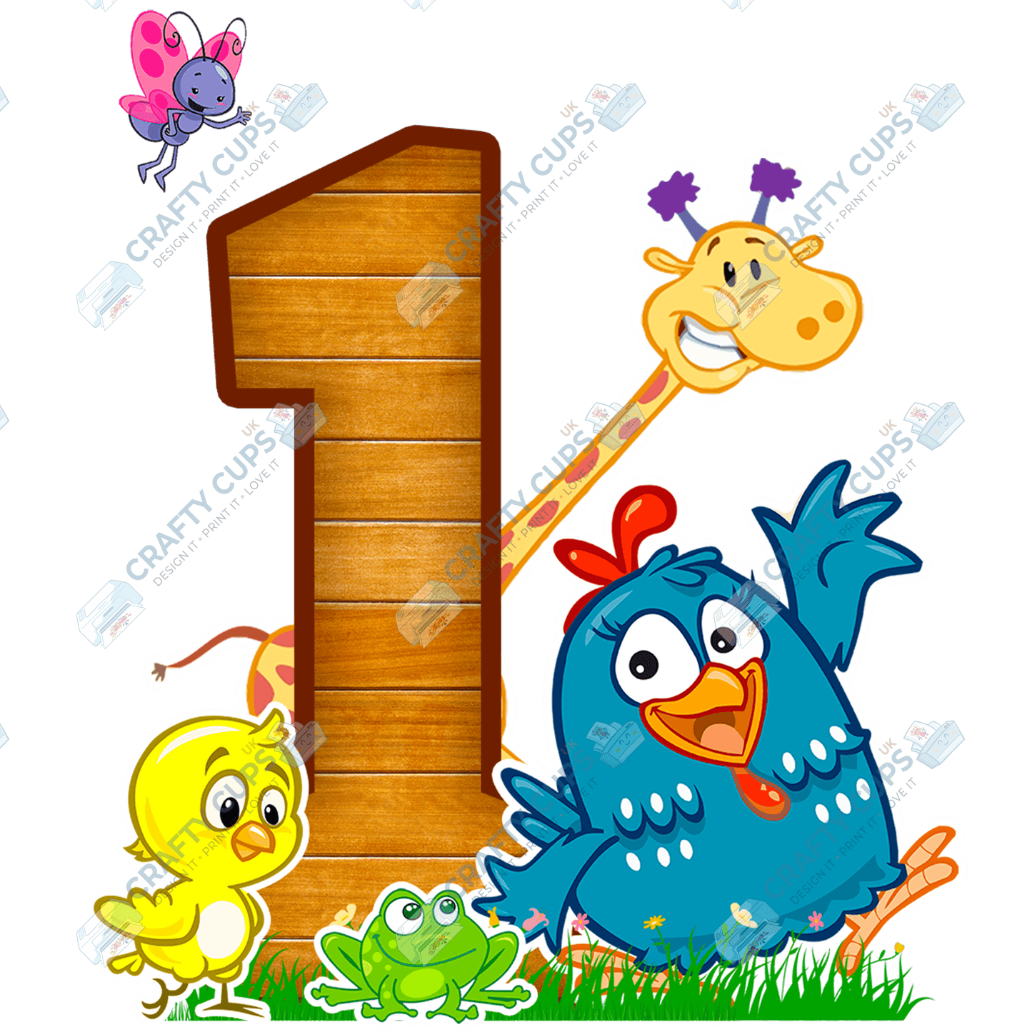 Cute Animals DTF Transfer for Kids (Ages 1–5) – Bright & Adorable Design