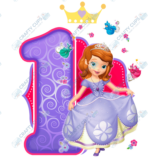 Sophia Princess DTF Transfer for Kids (Ages 1–5) – Adorable Princess Design for Shirts & Birthday Outfits