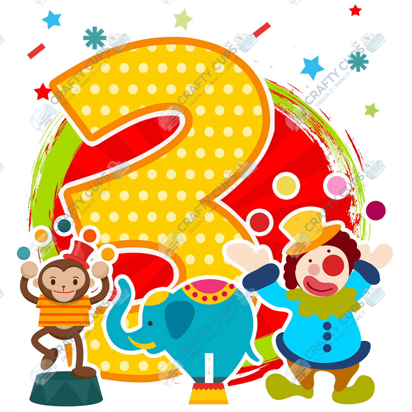 Circus DTF Transfer for Kids (Ages 1–5) – Fun Carnival Design for Shirts & Outfits