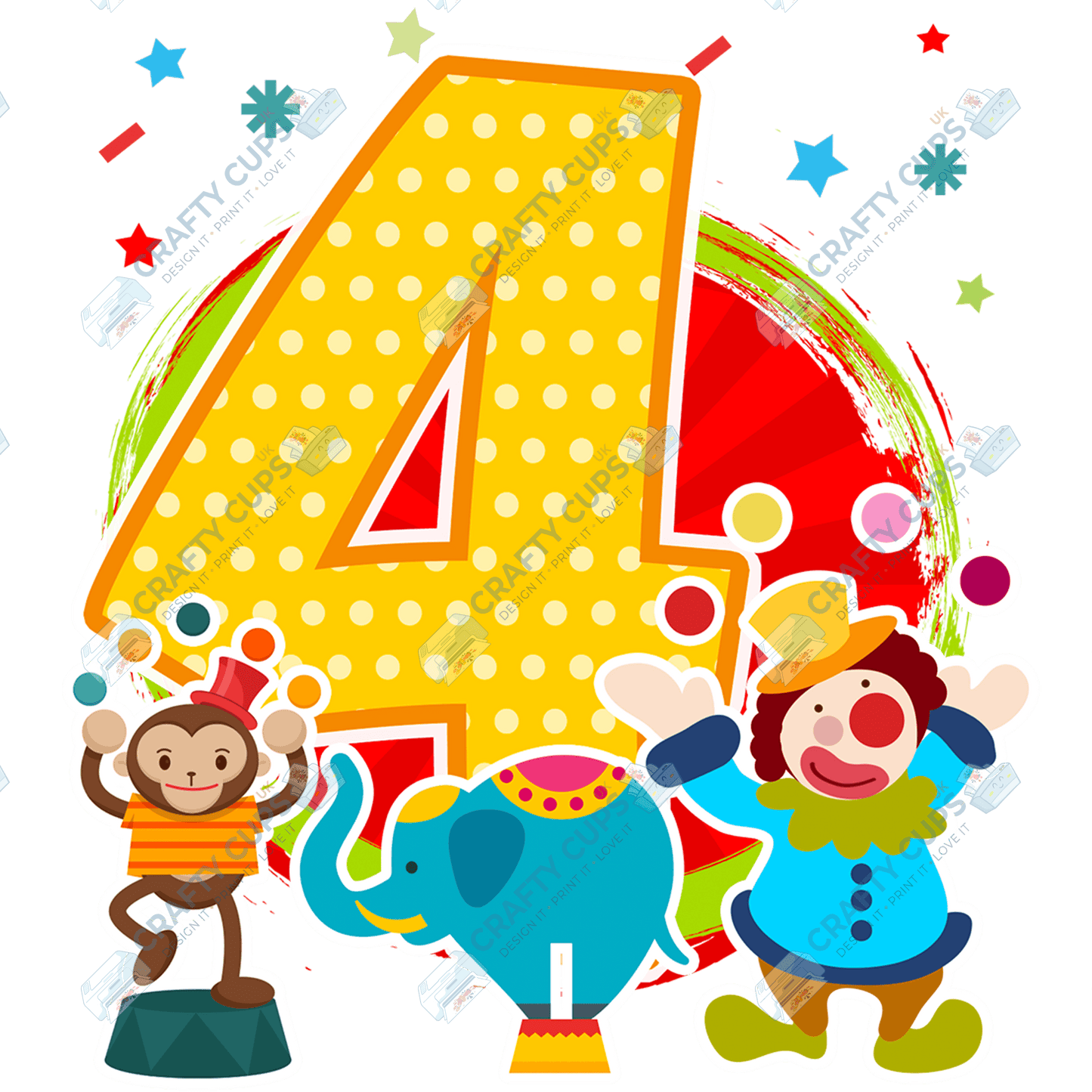 Circus DTF Transfer for Kids (Ages 1–5) – Fun Carnival Design for Shirts & Outfits