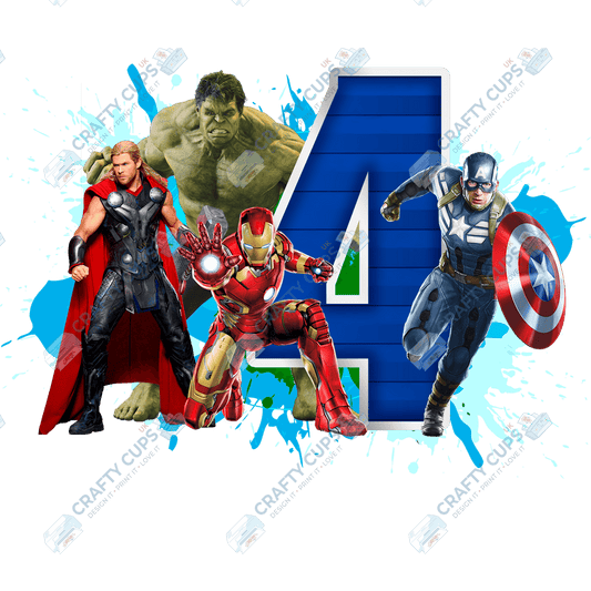 Superheroes DTF Transfer for Kids (Ages 4–8) – Bold Hero Design for Shirts & Outfits