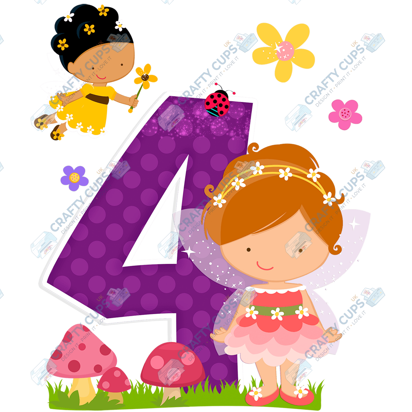 Fairy DTF Transfer for Kids (Ages 1–5) – Magical Fairy Design for Shirts & Outfits