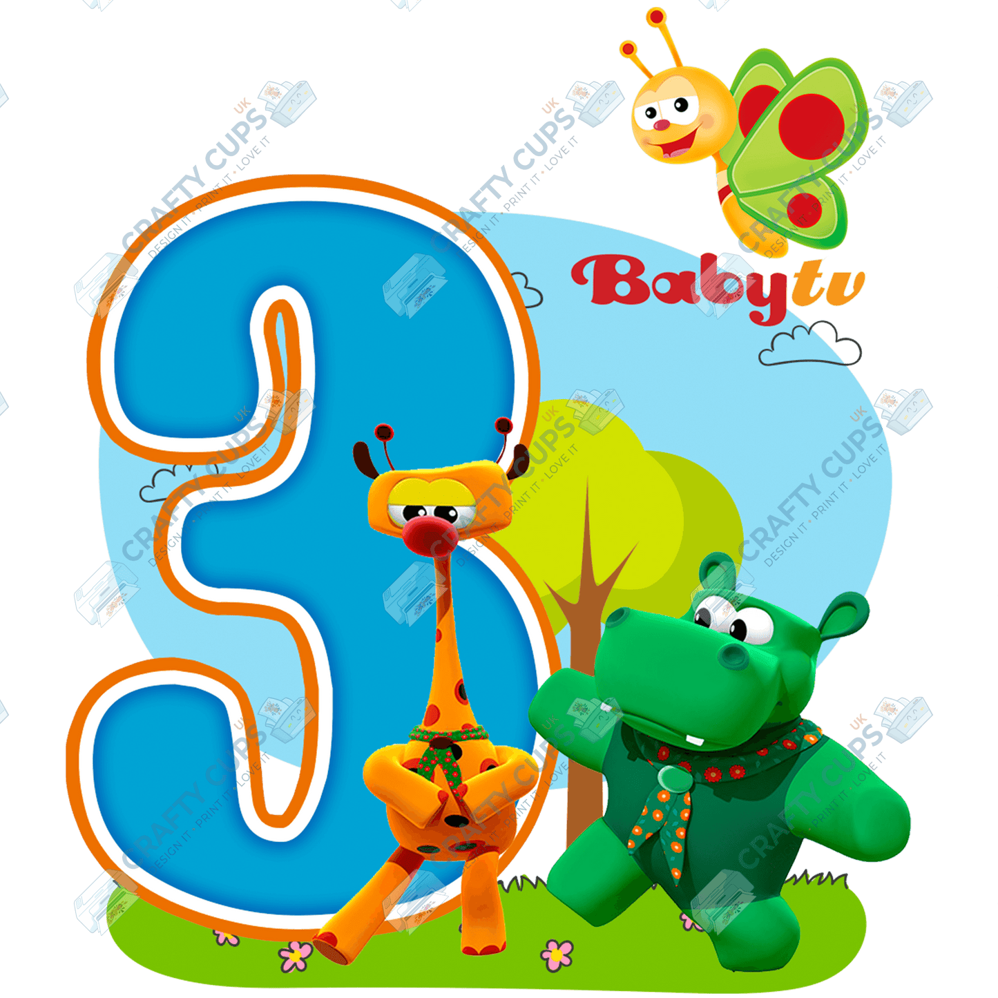 BabyTV DTF Transfers – Cute Designs for Ages 1–5