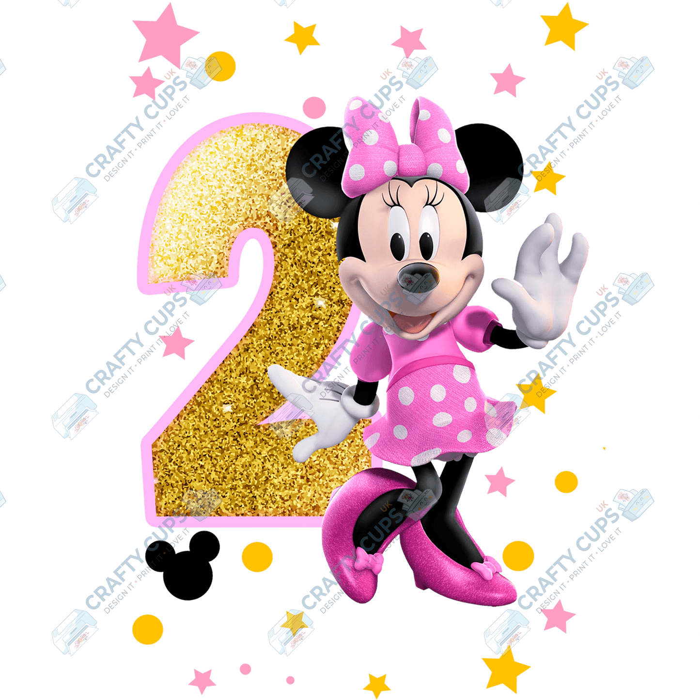 Pink Mouse DTF Transfers – Cute Designs for Ages 1–5 (4"–10")