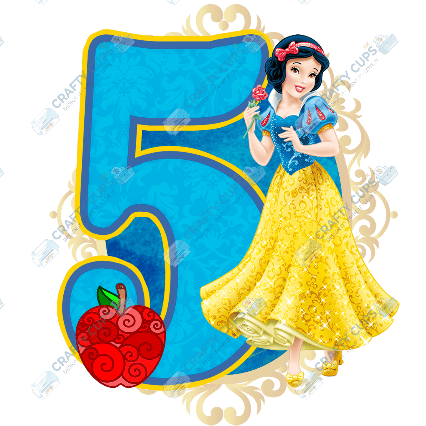 Snow Princess DTF Transfers – Fairytale Designs for Ages 4–8 (4"–10")