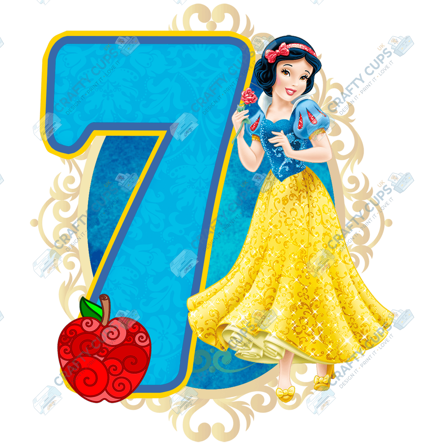 Snow Princess DTF Transfers – Fairytale Designs for Ages 4–8 (4"–10")