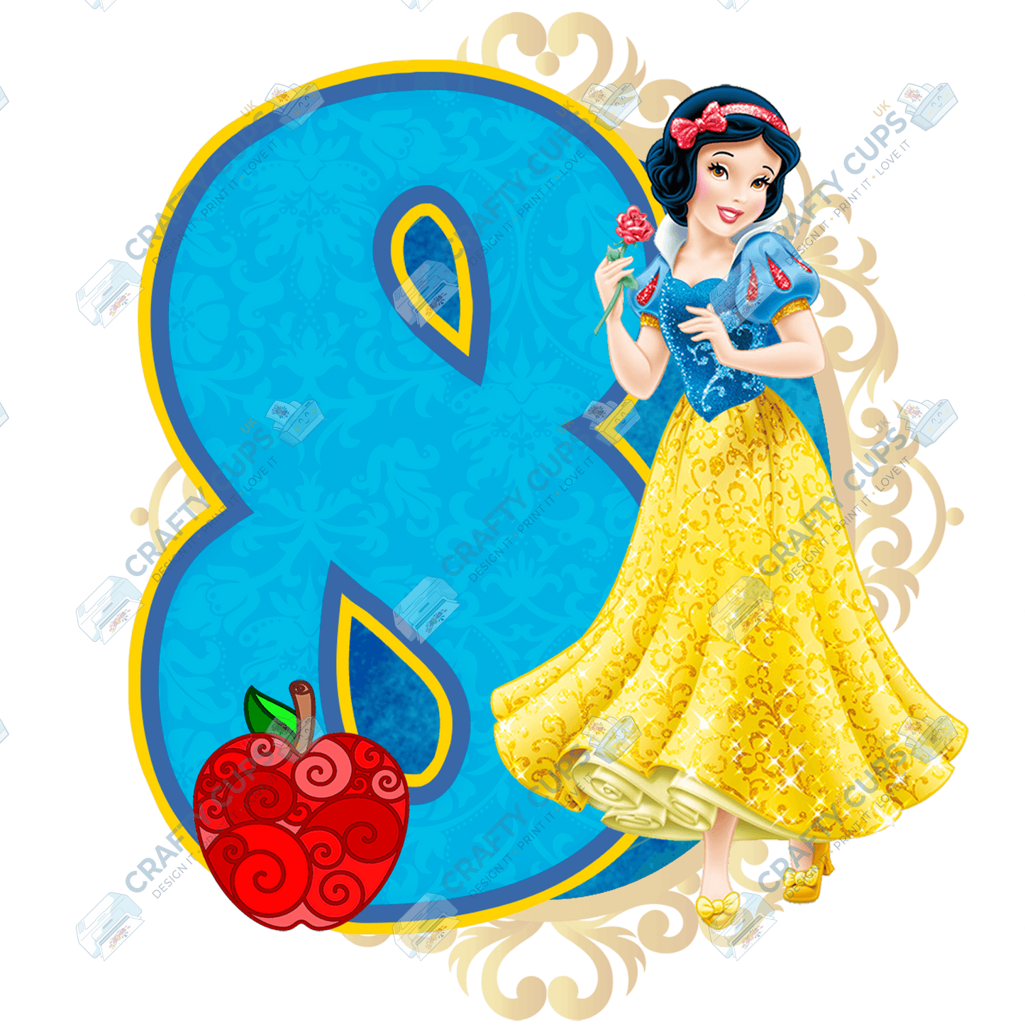 Snow Princess DTF Transfers – Fairytale Designs for Ages 4–8 (4"–10")