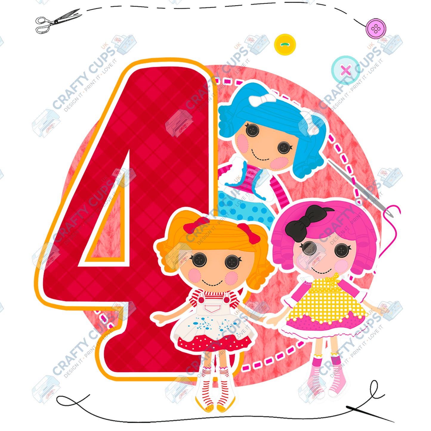 Sew Doll DTF Transfers – Cute Designs for Ages 4–8 (4"–10")