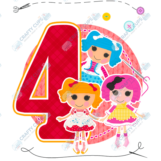 Sew Doll DTF Transfers – Cute Designs for Ages 4–8 (4"–10")