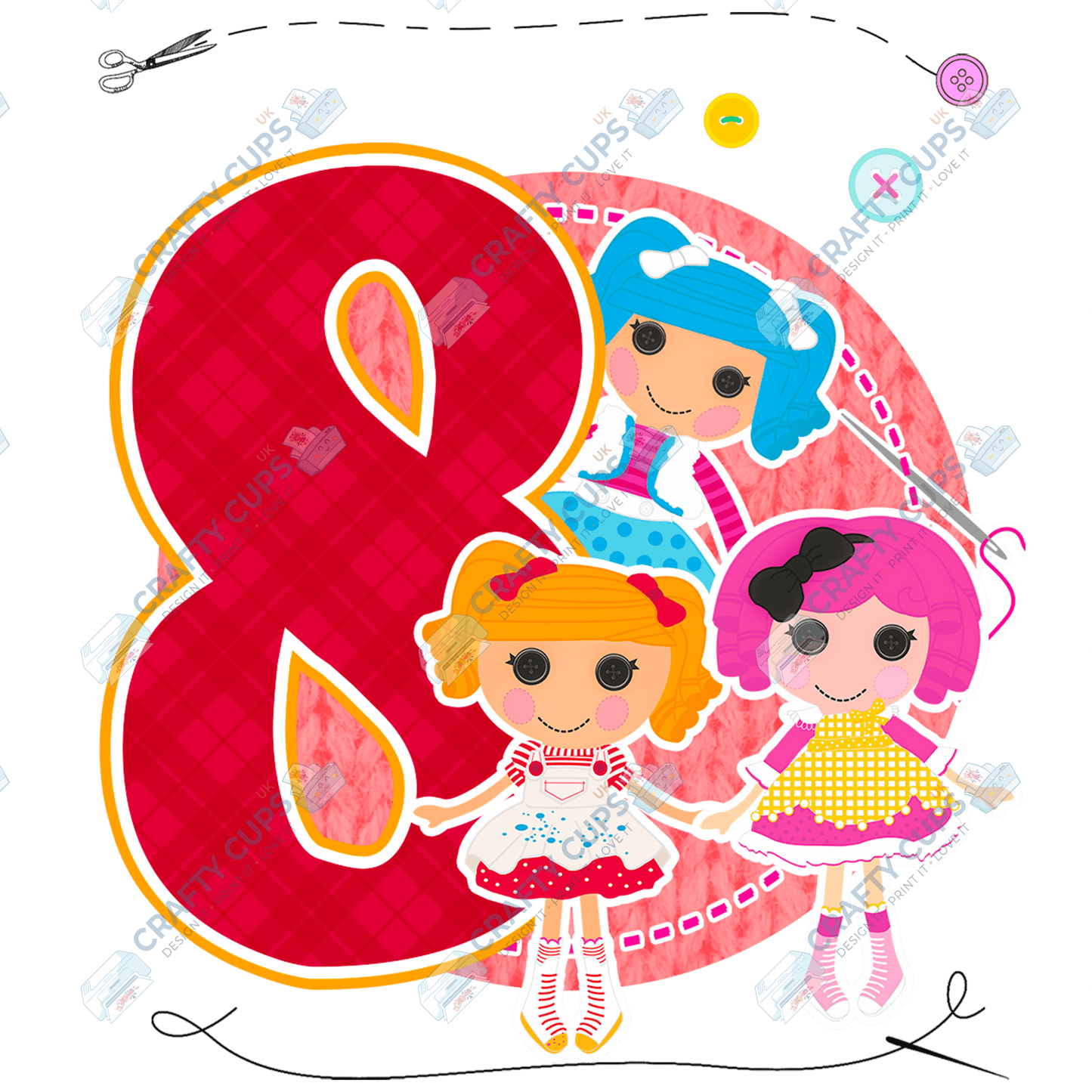 Sew Doll DTF Transfers – Cute Designs for Ages 4–8 (4"–10")