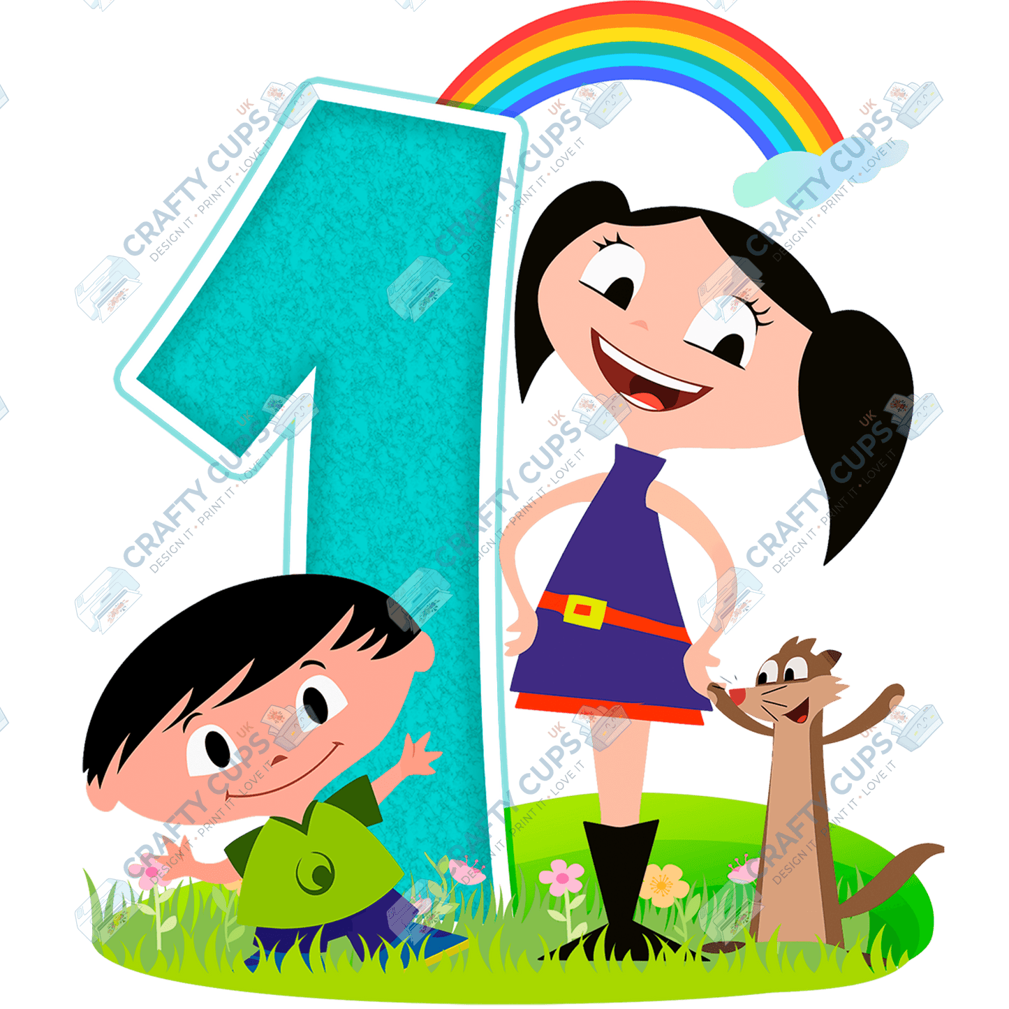 Luna Cartoon DTF Transfers – Cute Designs for Ages 1–5 (4"–10")