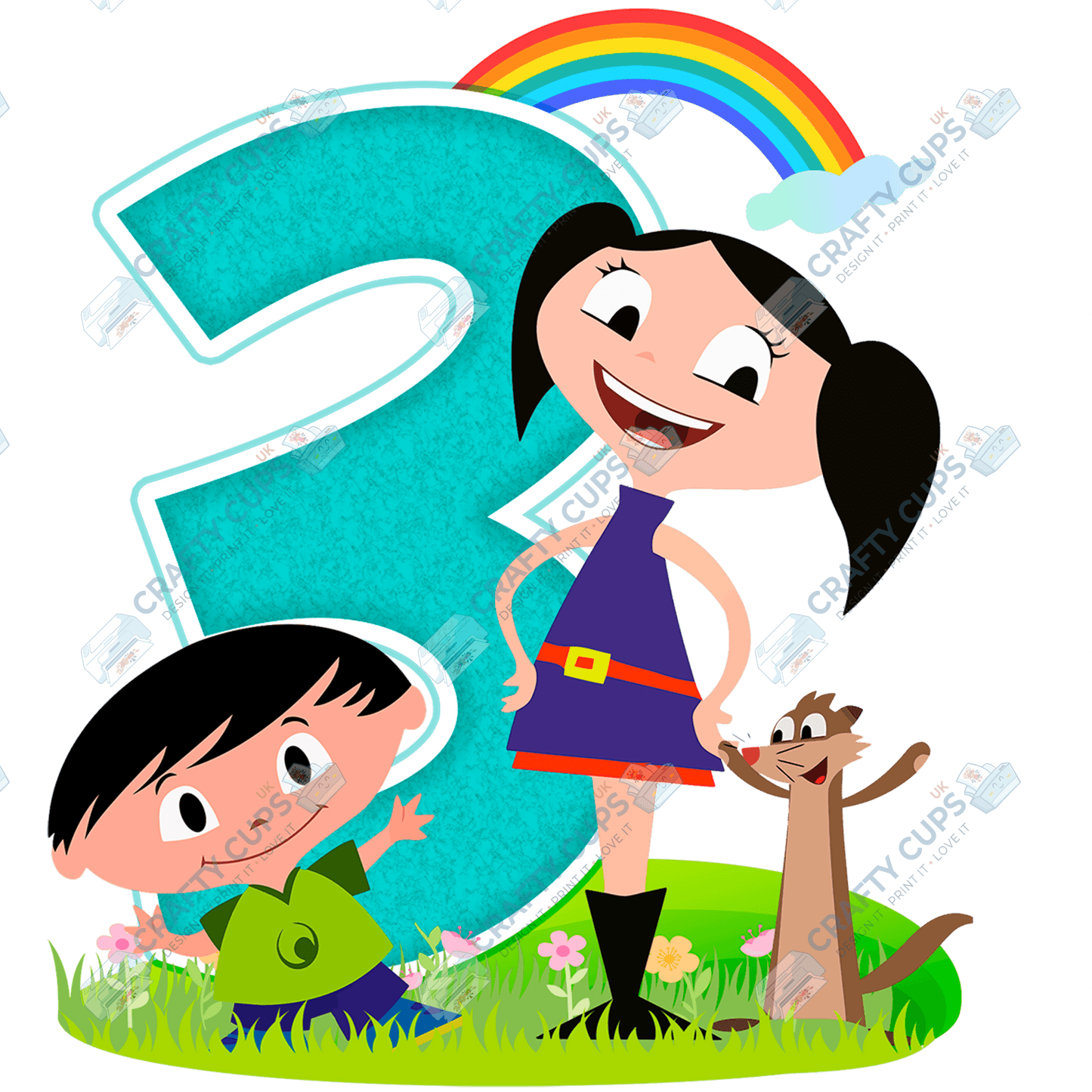 Luna Cartoon DTF Transfers – Cute Designs for Ages 1–5 (4"–10")