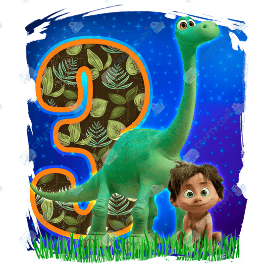 Friendly Dino DTF Transfers – Cute Designs for Ages 2–5 (4"–10")