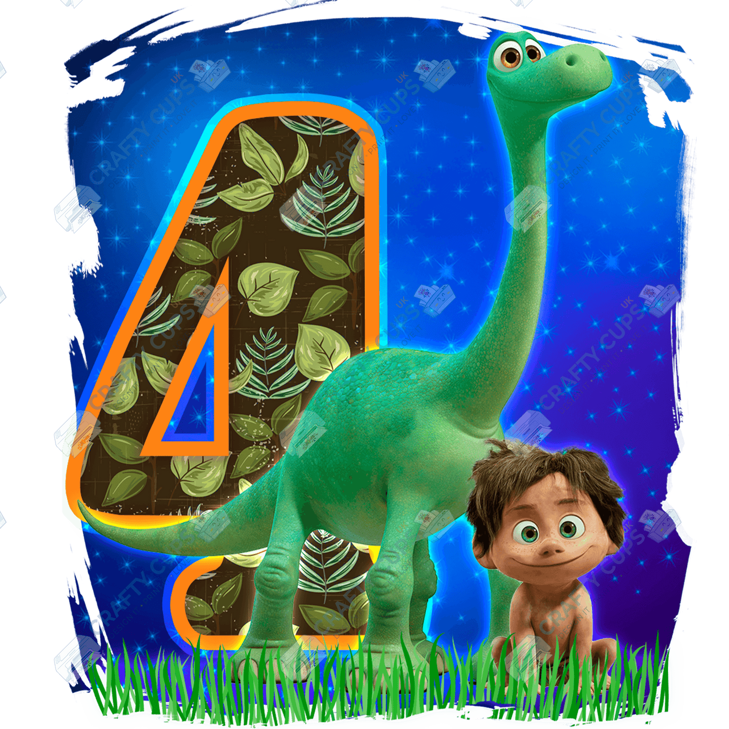 Friendly Dino DTF Transfers – Cute Designs for Ages 2–5 (4"–10")