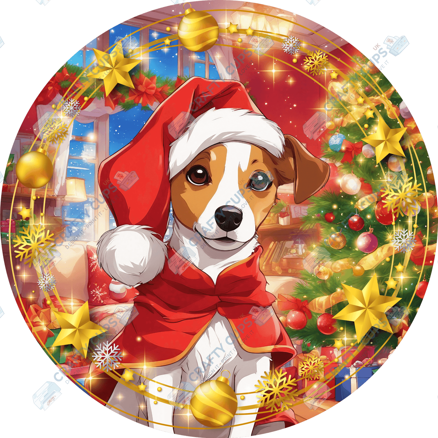 Christmas Dog Breeds DTF Transfer – Exclusive Secret Sub Design | Various Sizes – Crafty Cups UK